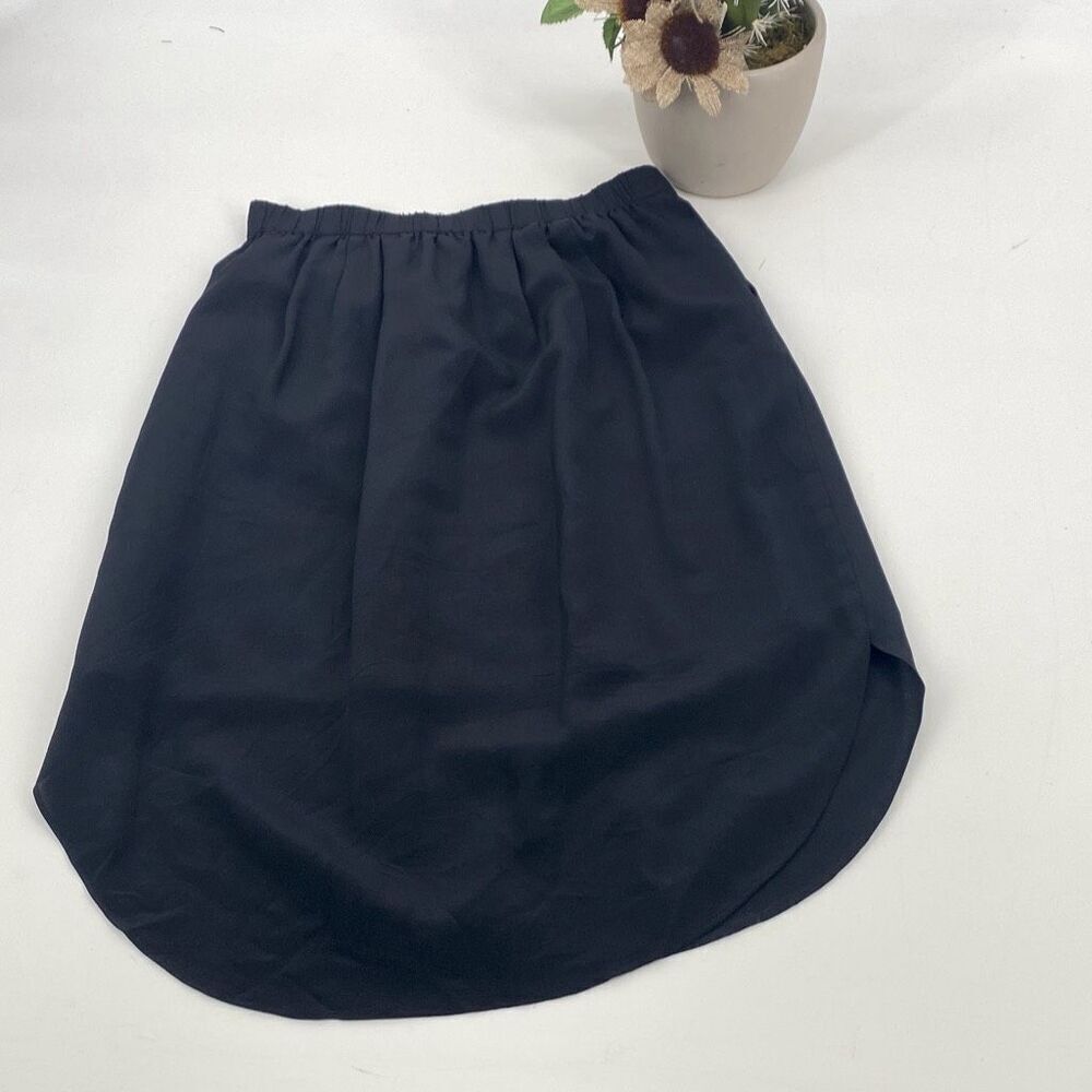 Madewell Womens Black 100% Silk Island Midi Pencil Skirt Black Pockets XS - Picture 5 of 10